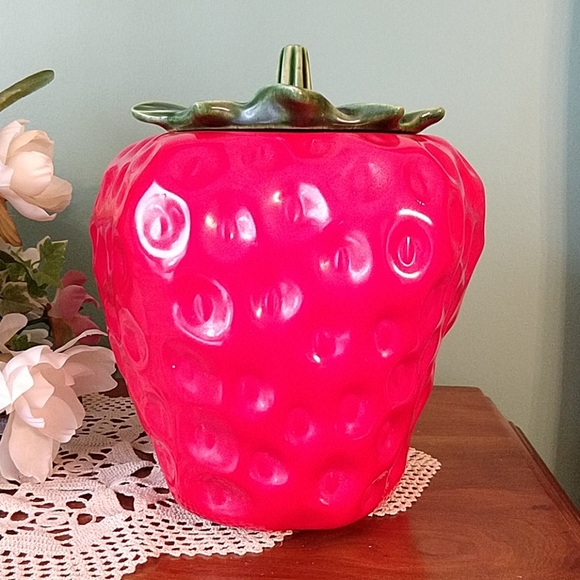 Mccoy Kitchen Mccoy Strawberry Cookie Jar Poshmark